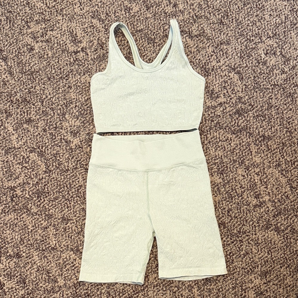 Aerie Offline Light Green Women's Active Set